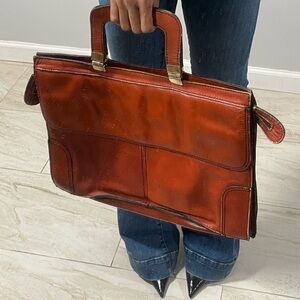 Vintage leather briefcase